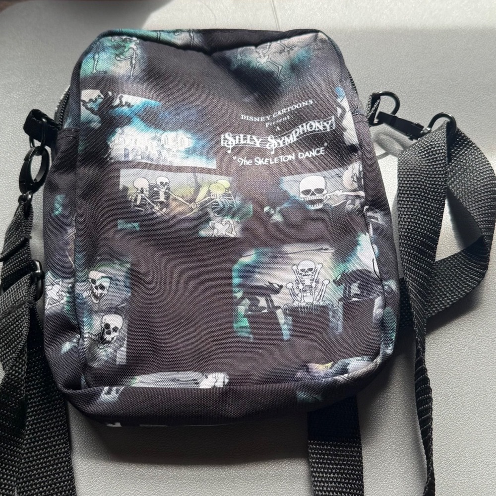 Disney Silly Symphony The Skeleton Dance‎ Crossbody Passport Bag